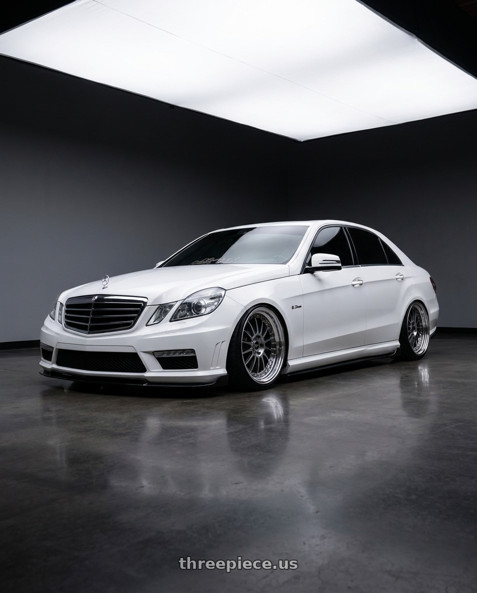 2012 Mercedes E350 sport rwd with Work Emitz Black Polish 5x112 20x10.0 +38 wheels