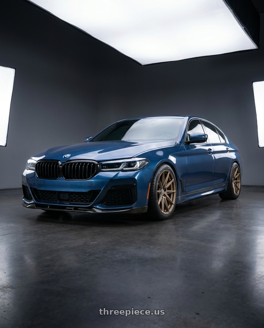 2023 BMW 540i with Brada Wheels CX2 5x112 20x9 +45 Satin Bronze wheels