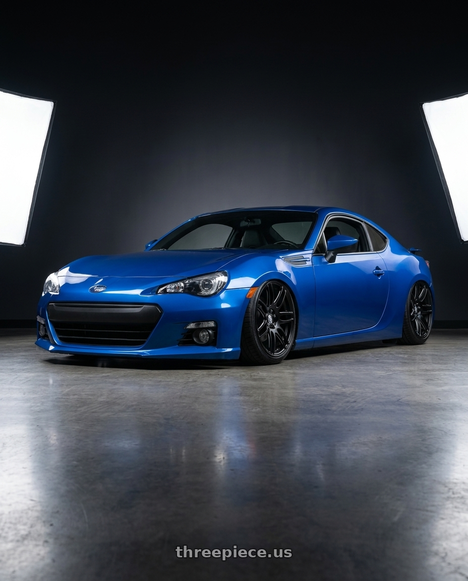 2017 Subaru BRZ with Niche 1PC M106 NR6 5X100/5X114.3 17X7.5 +45 MATTE BLACK MILLED wheels