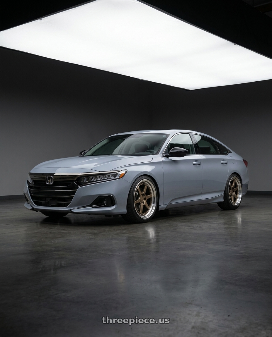 2021 Honda Accord EX-L with Aodhan DS09 5x114.3 19x9.5+22 Bronze w/Machined Lip wheels