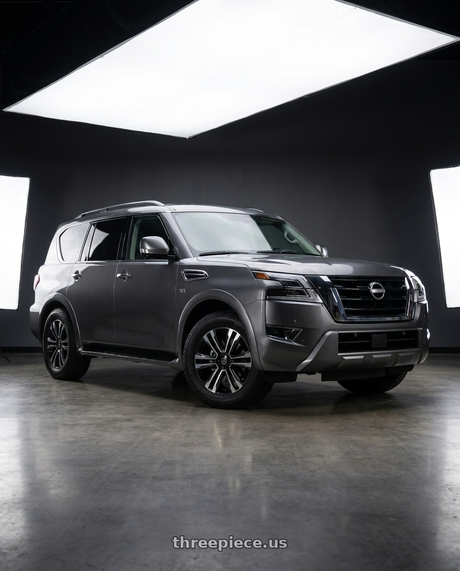 2023 nissan armada s with O.E. Revolution G-10 6x139.7 22x9 +24 Gloss Black & Machined wheels