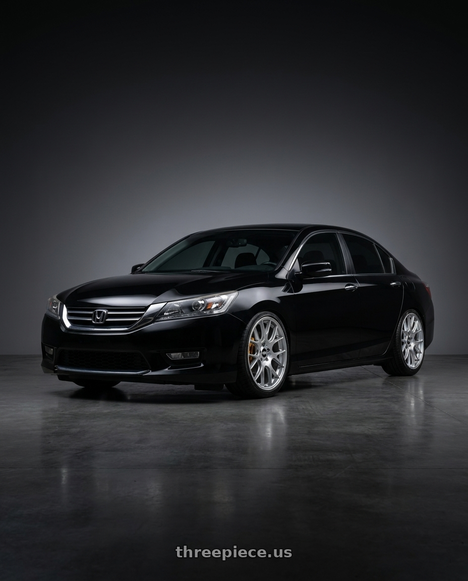 2014 Honda CR2 Accord 3.5 V6 , Dual-sided single-outlet aluminum alloy exhaust pipe, The entire car appeared in the picture. with BBS CH-R 5x114.3 20x8.5 +38 Brilliant Silver Polished Rim Protector wheels