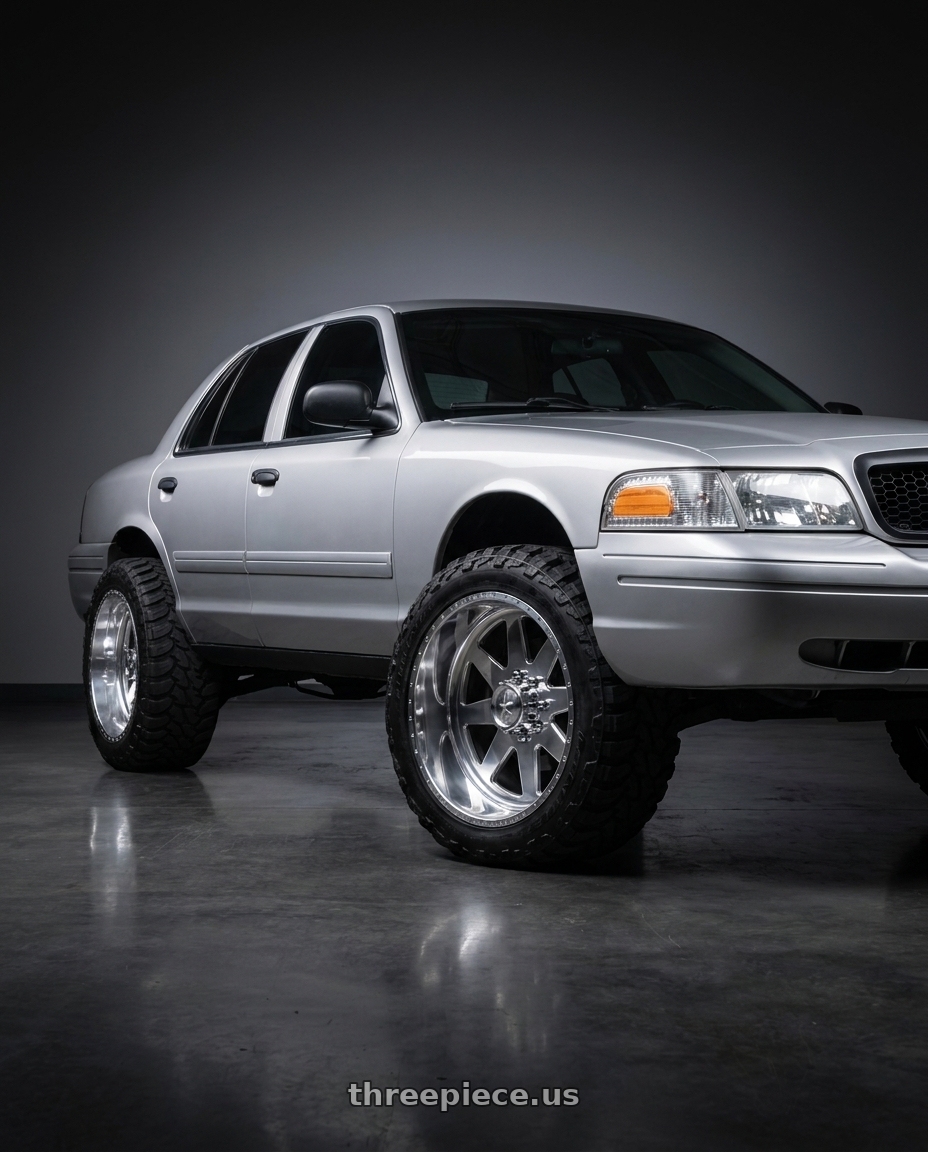 2007 ford crown victoria  with American Force 11 Independence SS 6X135 22X16 -73 POLISHED wheels