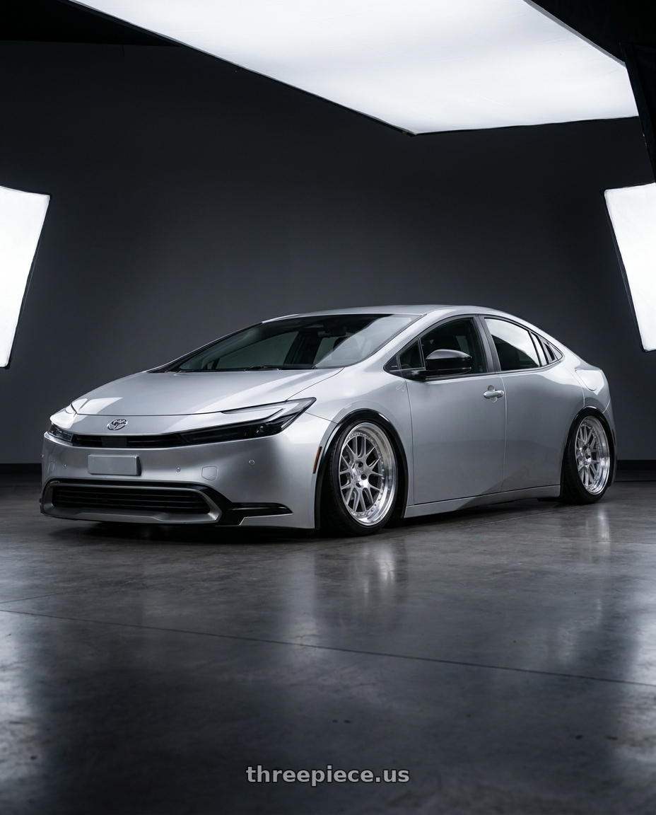 2026 toyota prius with Aodhan DS06 5x114.3 19x9.5+15 Silver w/Machined Face wheels