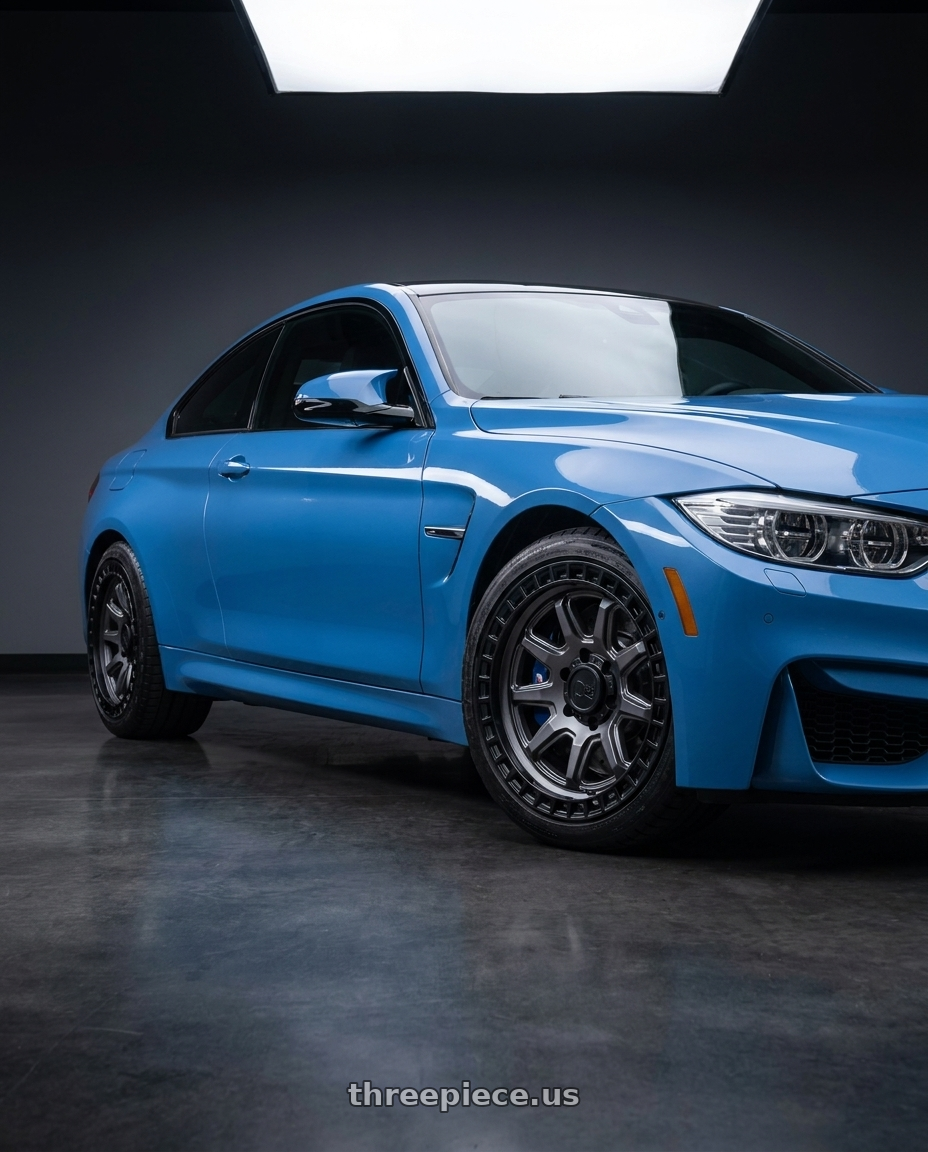2018 bmw m4c with Black Rhino CALICO 5X127 17X8.5 +34 MATTE GUNMETAL W/ MATTE BLACK LIP wheels