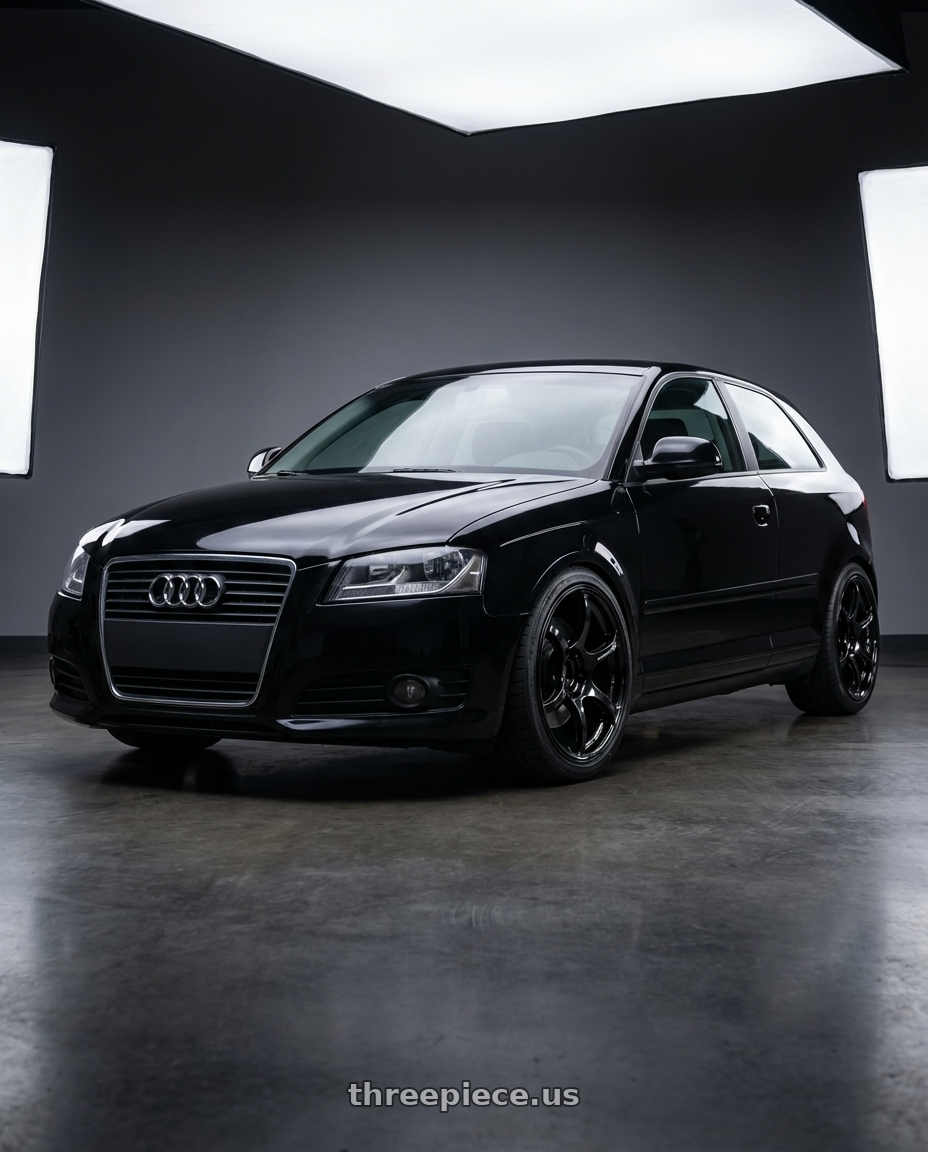 2012 Audi A3 8P with Advan RGIII 5x112 18x8+50 Gloss Black wheels
