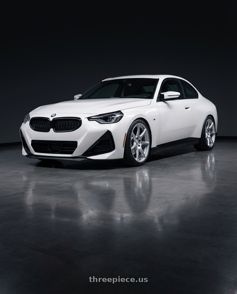 2024 BMW 2 Series G42 with Kansei K11S Tandem 5X112 19x10.5 22 Hyper Silver wheels