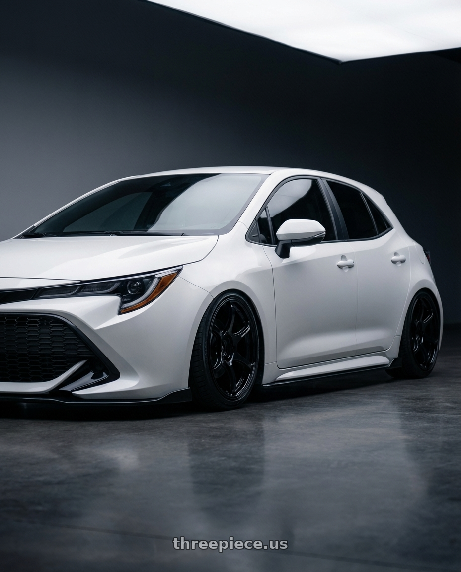 2023 Toyota Corolla Hatchback with Advan RGIII 5x114.3 18x9.0+25 Gloss Black wheels