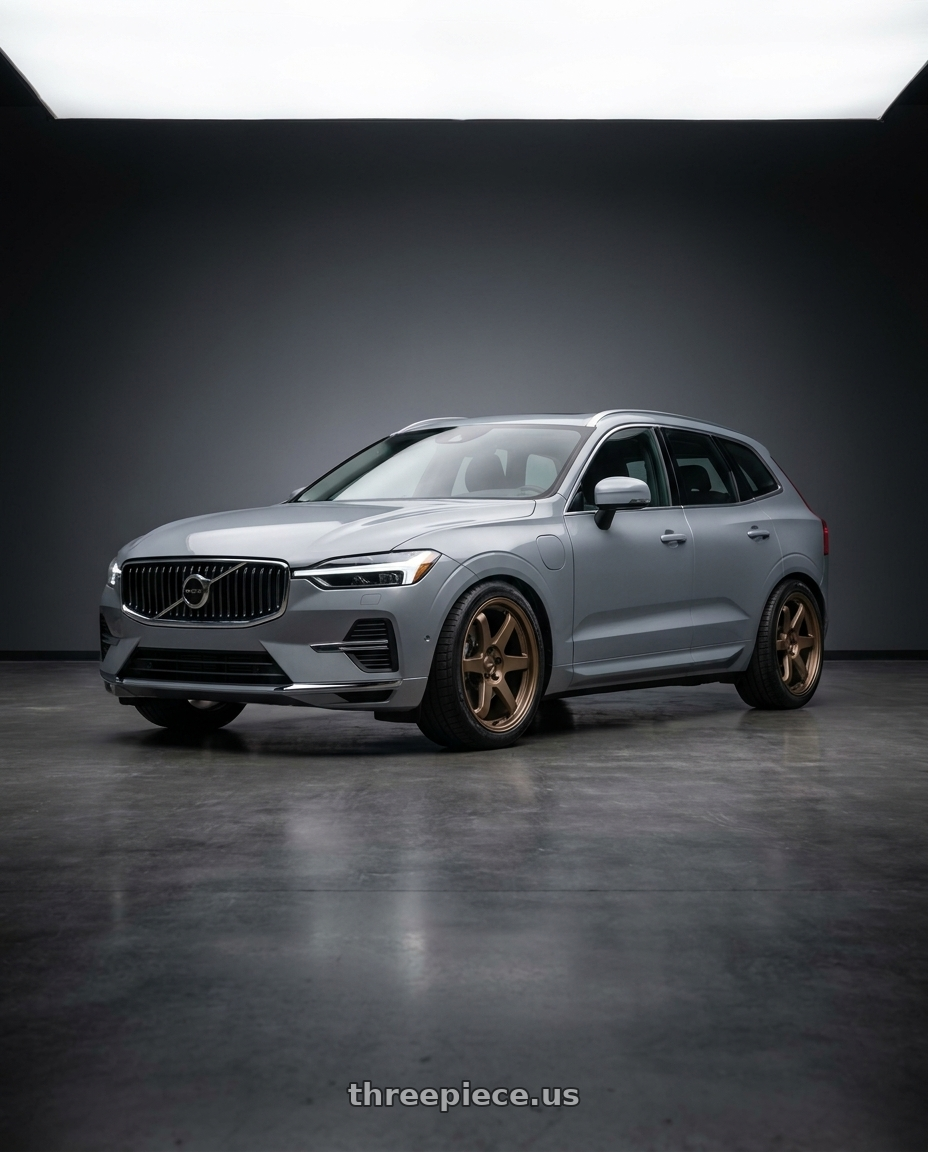 2024 Volvo Xc60 Alpine Grey with Kansei K12B KNP 5X112 18x8.5 35 Bronze wheels