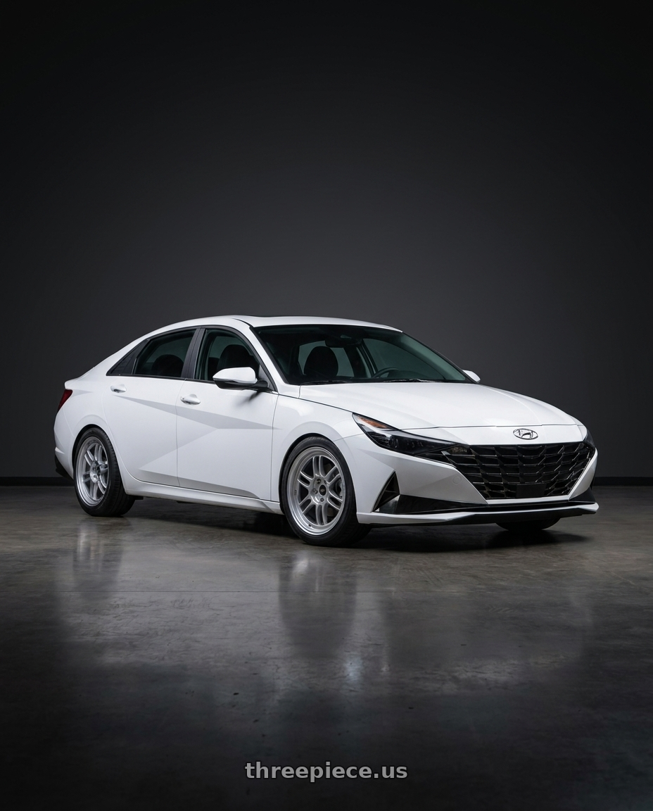 2021 Hyundai Elantra Limited with Enkei RPF1 5x114.3 17x7+45 Silver wheels