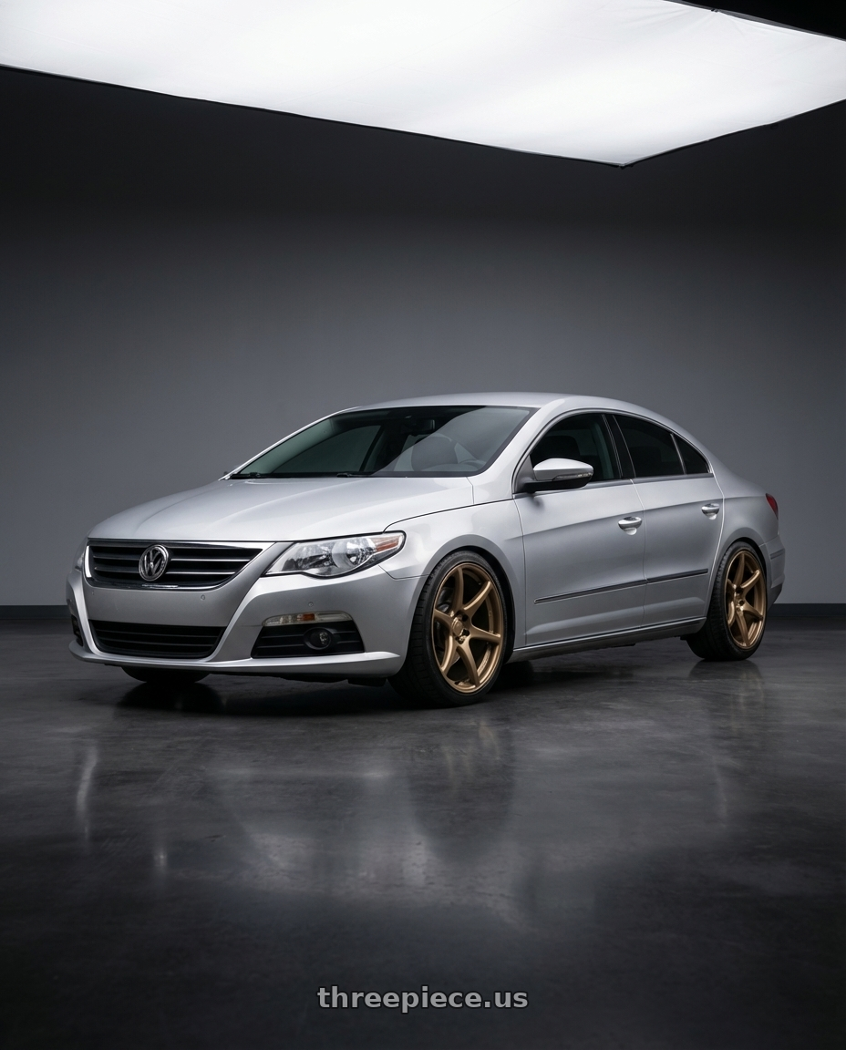 2015 Volkswagen CC with Kansei K11B Tandem 5X112 19x10.5 22 Bronze wheels