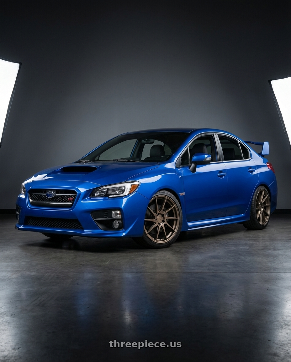 2013 Subaru WRX STI with Aodhan AH09 5x114.3 18x8.5 +35 Matte Bronze wheels