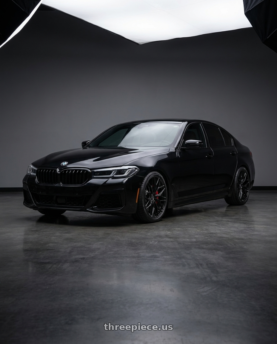 2014 bmw m550i with Brada FR80 5x112 20x9 +35 Satin Black wheels