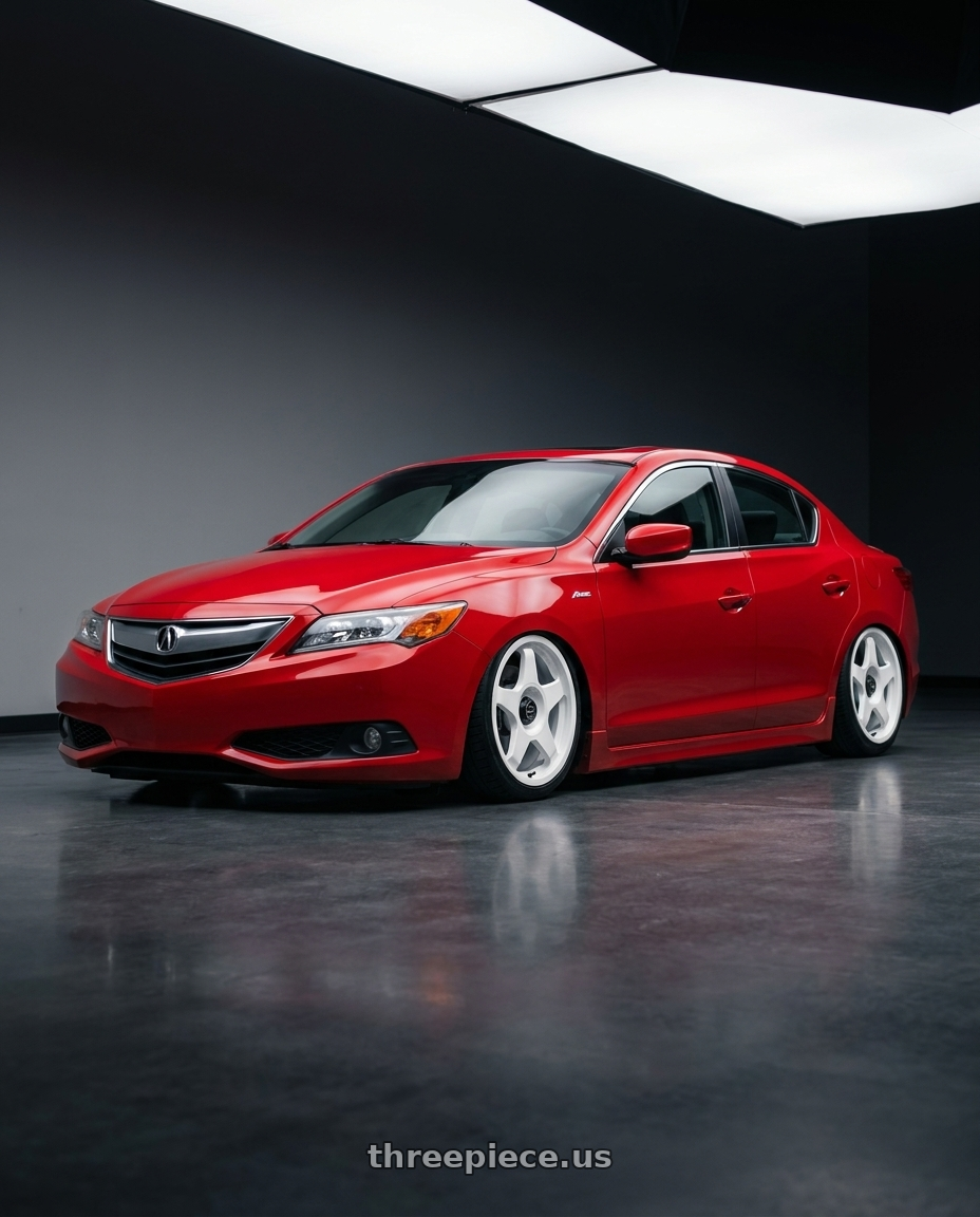 2012 Acura ILX with fifteen52 CHICANE 5x114.3 / 5x100 18x8.5 +35 RALLY WHITE (GLOSS WHITE) wheels