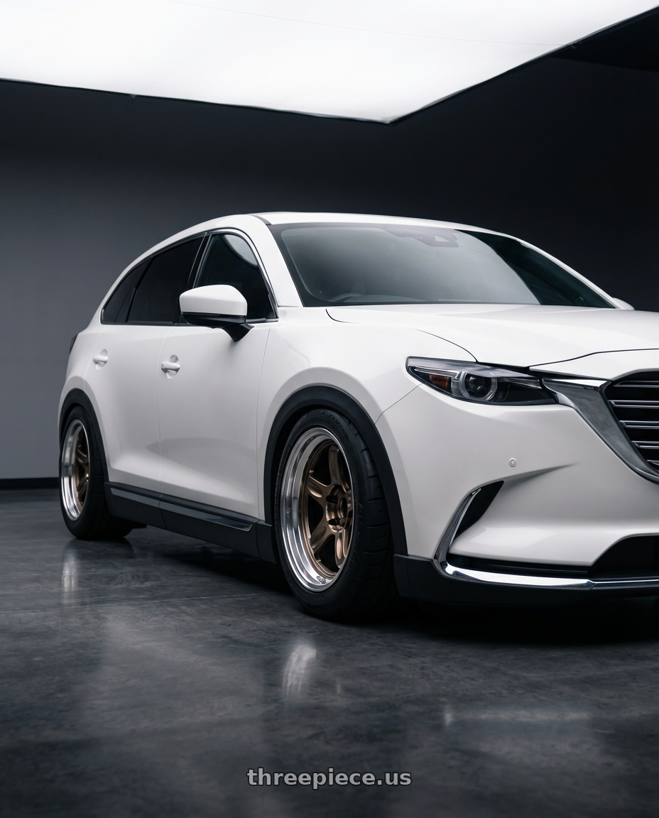 2020 Mazda cx9 with Volk Racing 21C SPEC-SR 5x114.3 18x10.5 +15 SHINING BRONZE METAL / RIM DC wheels