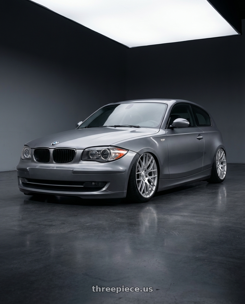 2012 BMW 1 Series E82 with Avant Garde Wheels M359 5X120 19x10 +25 Hyper Silver wheels