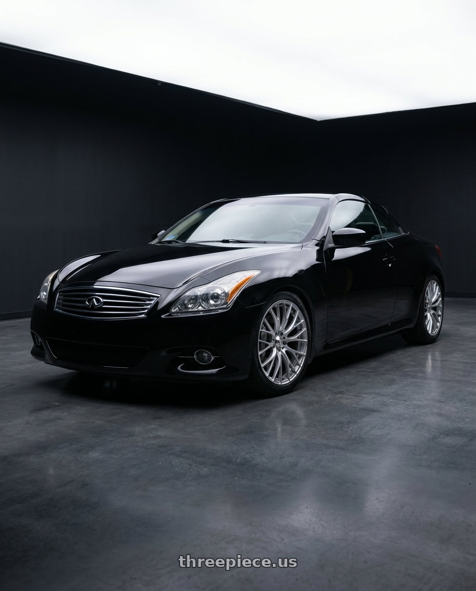 2012 infiniti g37s convert with WedsSport SA-20R 5x114.3 19x8.5+45 VI Silver wheels