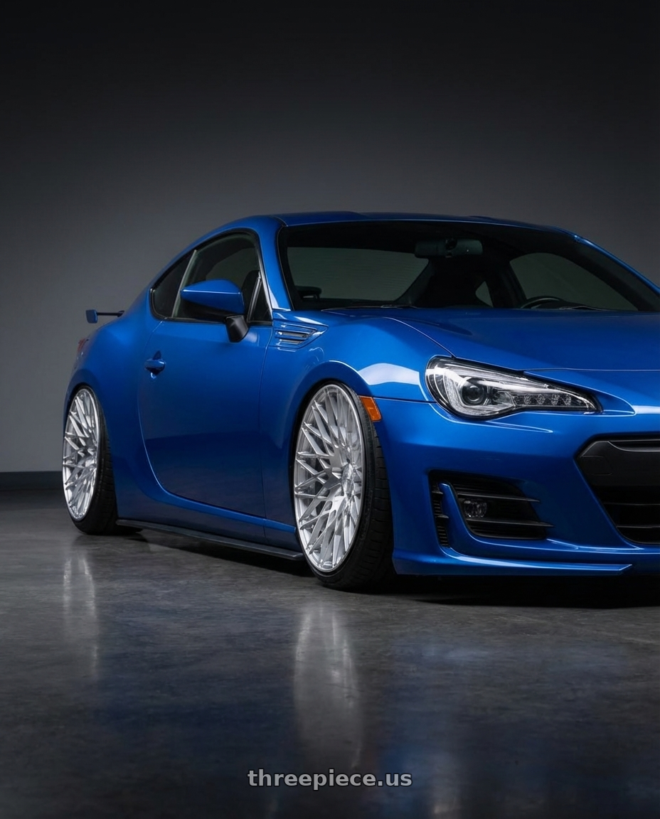 2017 Subaru BRZ with Avant Garde Wheels M540 5X100 18x8 +30 Silver Machined wheels