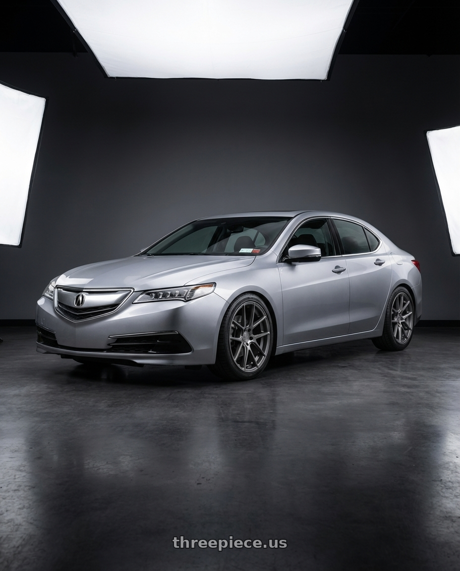 2019 Acura TLX with Avant Garde Wheels M510 5X114.3 19x9.5 +40 Dolphin Grey wheels