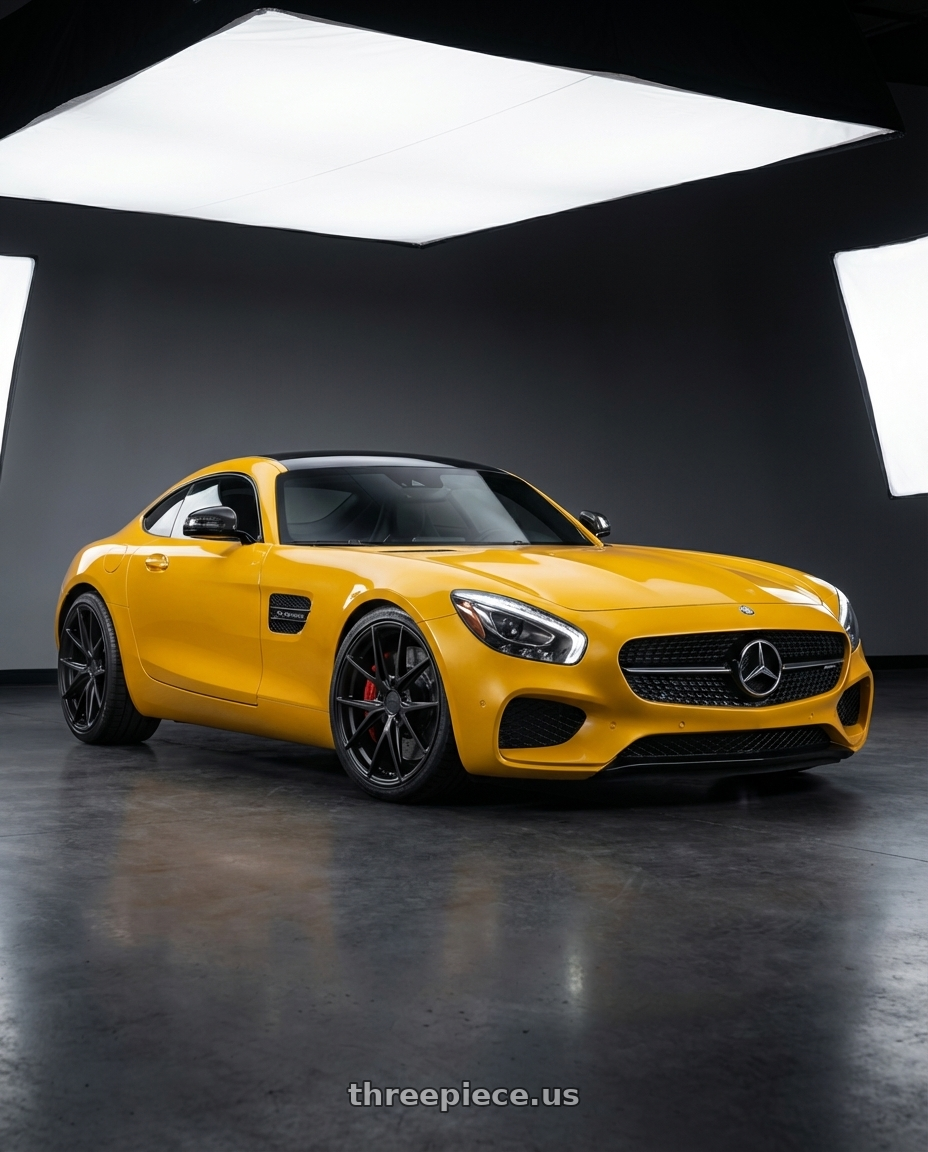 2019 Mercedes-Benz AMG GT with Niche 1PC M117 MISANO 5X112 19X8.5 +34 MATTE BLACK wheels