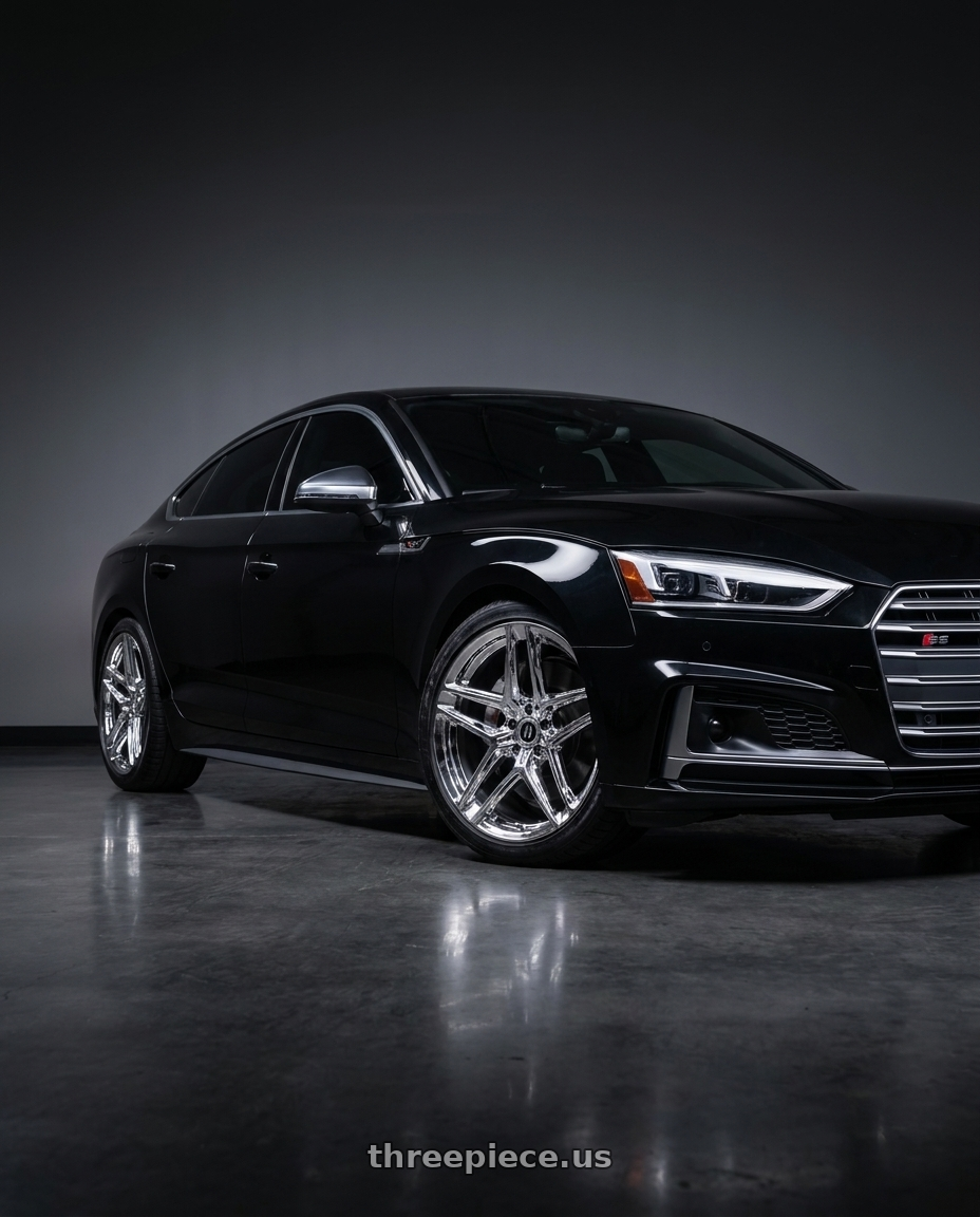2018 audi s5 sportback prestiege with HERITAGE WHEEL EBISU MONOC 5x112 19x8.5 +35 CHROME wheels
