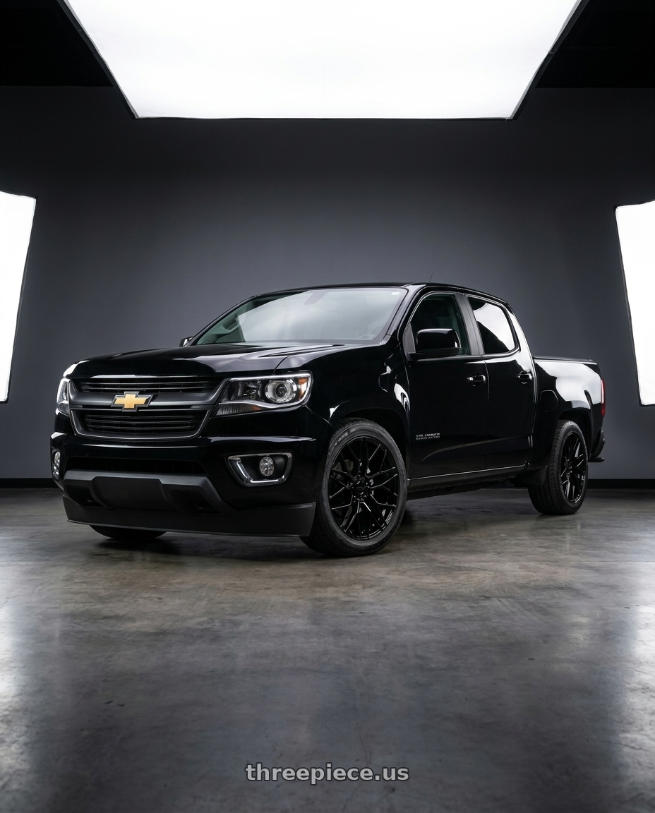 2019 Chevy Colorado  with KATANA RACING KR01 5x108 18x8 +40 Glossy Black wheels