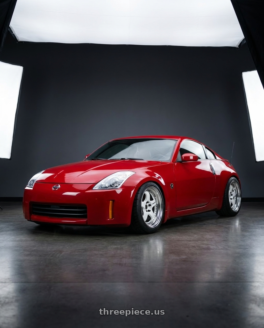 2007 nissan 350z grand touring with Work Meister S1 3P 5x114.3 18x9.5+35 L Disk White wheels