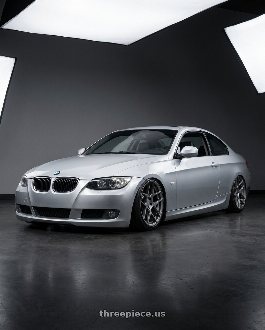 2012 BMW 3 Series E92 with Aodhan AFF2 5x120 19x9.5+35 Matte Gray wheels