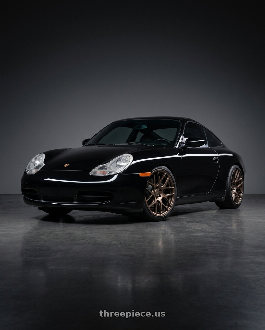 2001 Porsche 911 Carrera  with MRR FS1 5x130 19x11  +52 Matte Bronze wheels