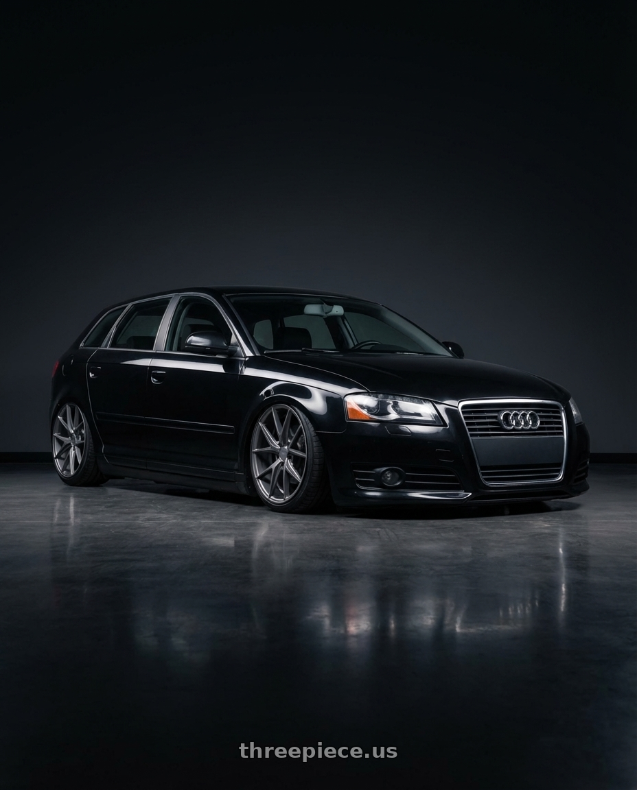 2012 Audi A3 8P with Niche 1PC M116 MISANO 5X112 19X8.5 +25 MATTE GUN METAL wheels