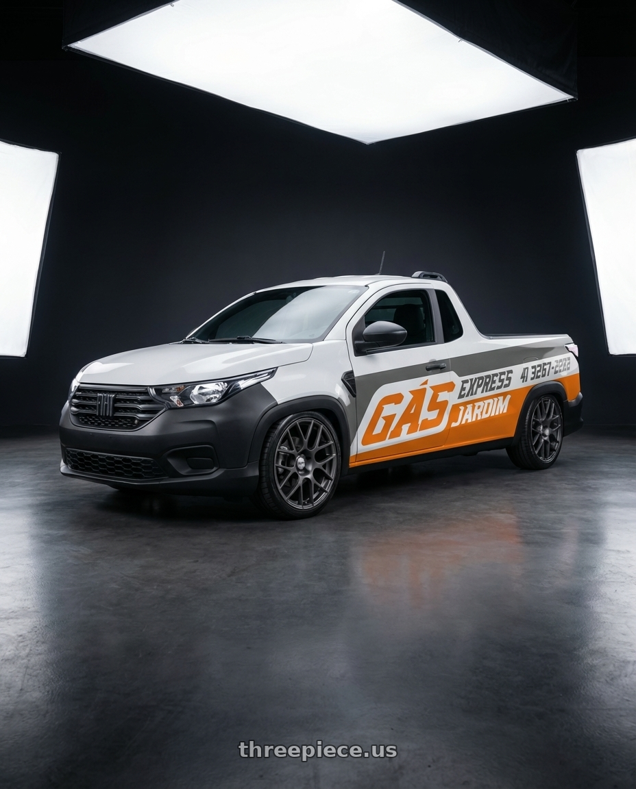 fiat strada endurance 2025 adesivada with TSW NURBURGRING 5X100 17X8 +35 MATTE GUNMETAL wheels