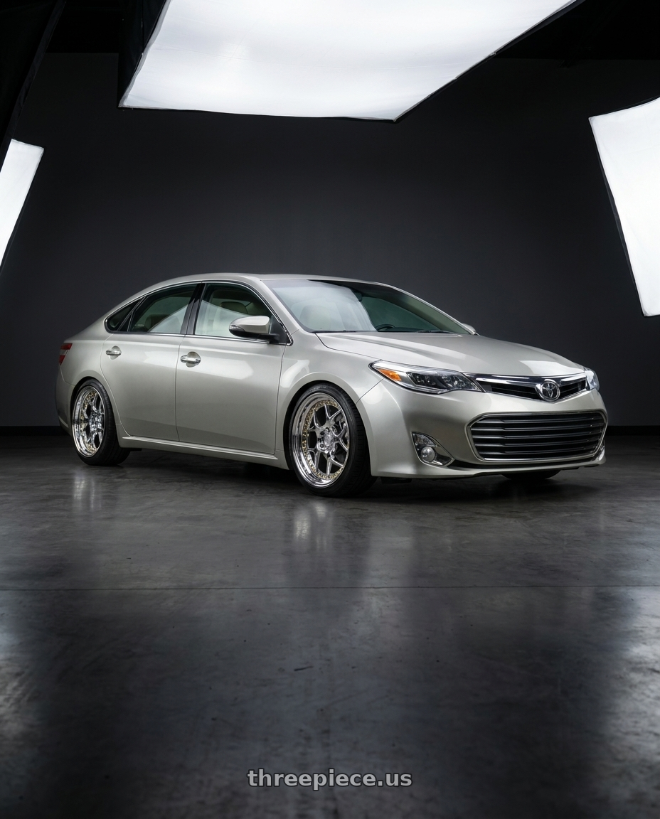 2013 toyota avalon with Aodhan DS01 5x114.3 18x9.5+30 Vacuum Chrome W/ Gold Rivets wheels