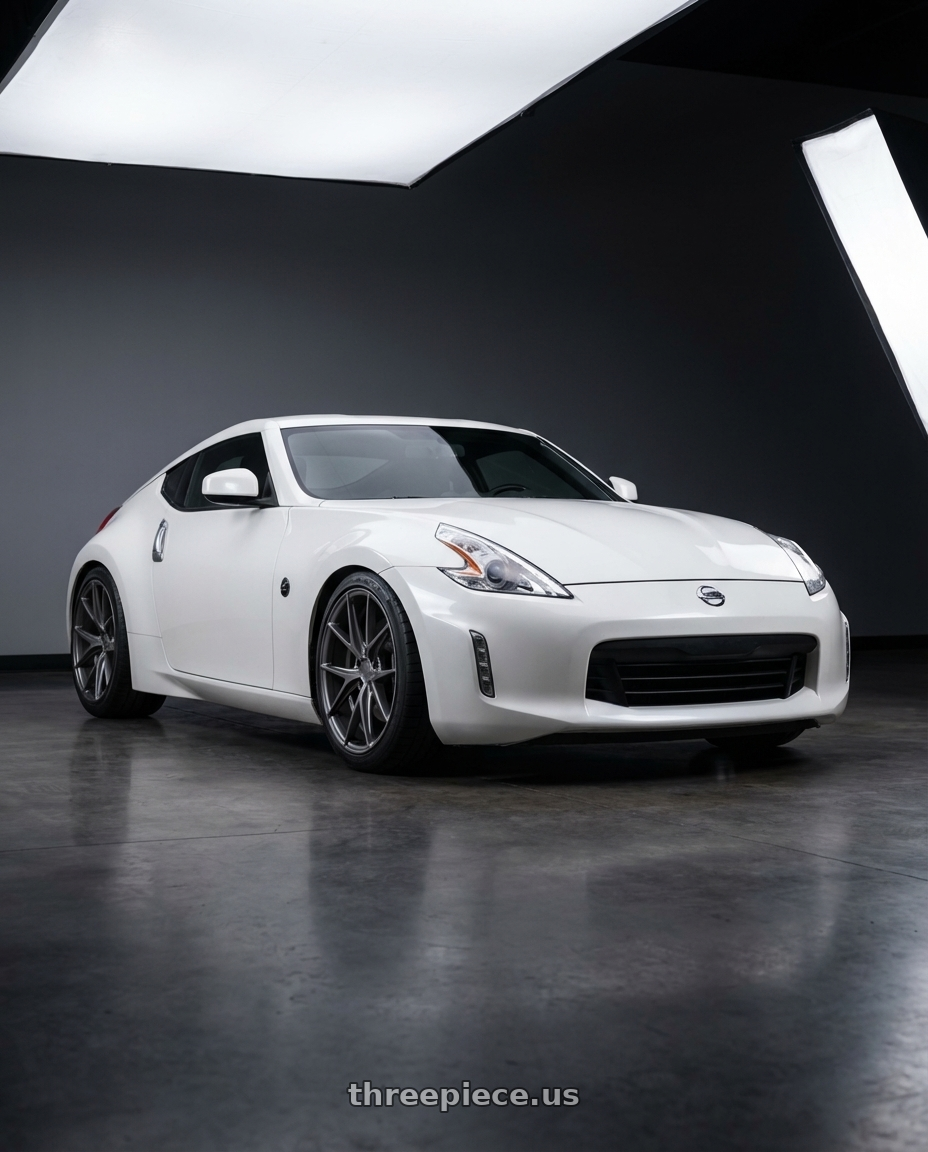 2019 Nissan 370Z with Niche 1PC M116 MISANO 5X114.3 19X8.5 +45 MATTE GUN METAL wheels