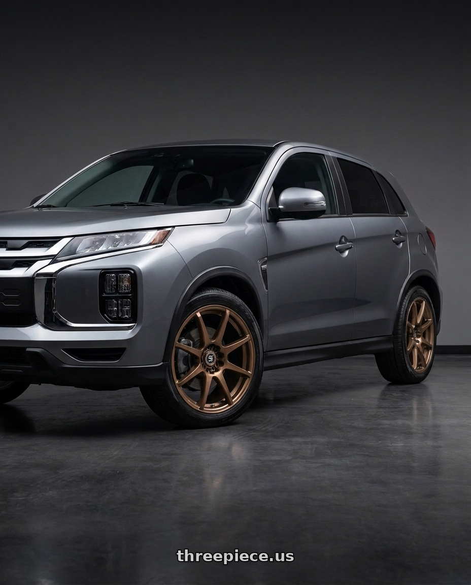 2025 mitsubishi outlander sport le with Spec-1 SP-67 5x114.3/5x120 18x8 +38 Gloss Bronze wheels