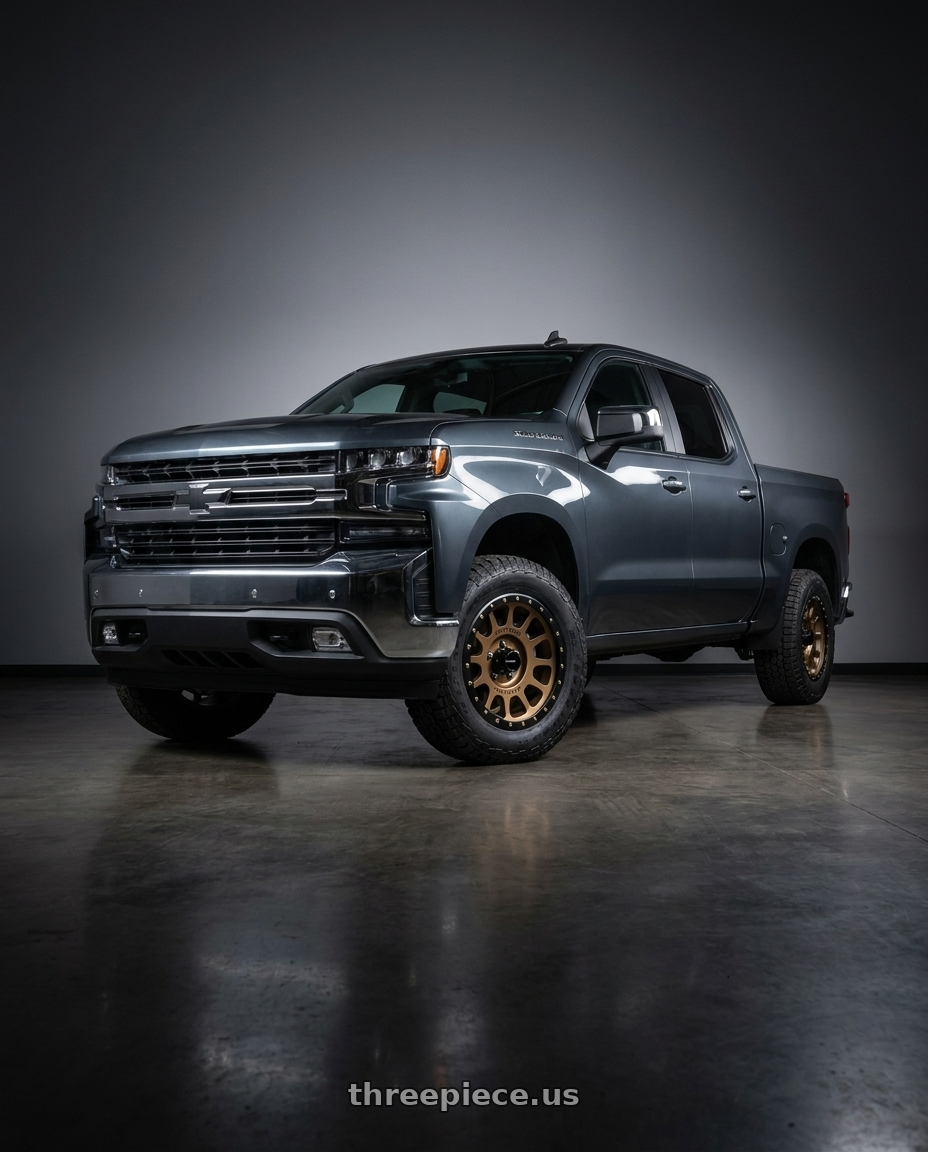 2021 Chevrolet Silverado 1500 LT with Method Race Wheels 305BZ NV 6x139.7 18x9 -12 METHOD BRONZE wheels