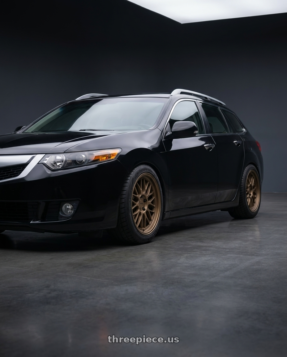 2013 Acura TSX wagon with KATANA RACING KR06 5x114.3 18x8 +40 Matte Bronze wheels