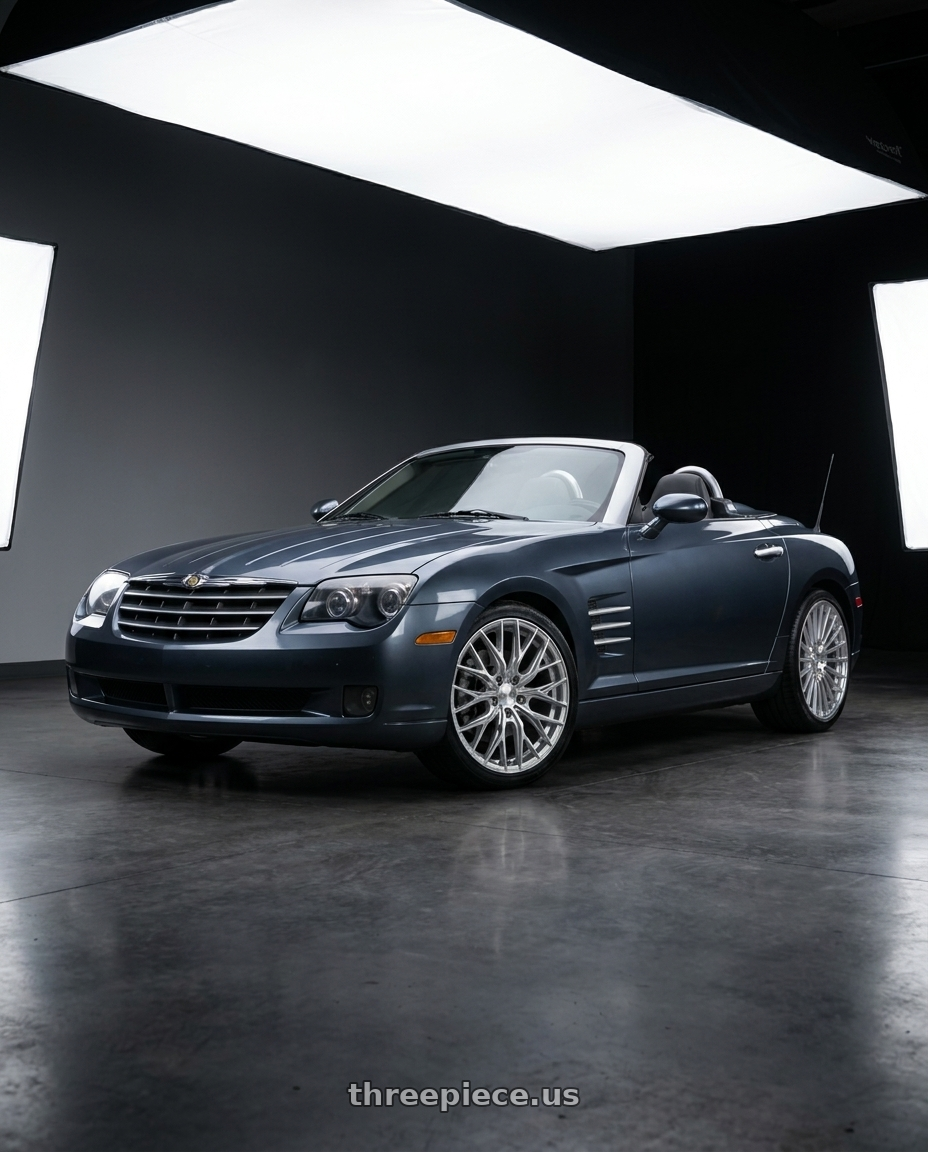 2007 chrysler crossfire with MRR GF5 5x112 19x8.5  +25 Silver Machine Face wheels