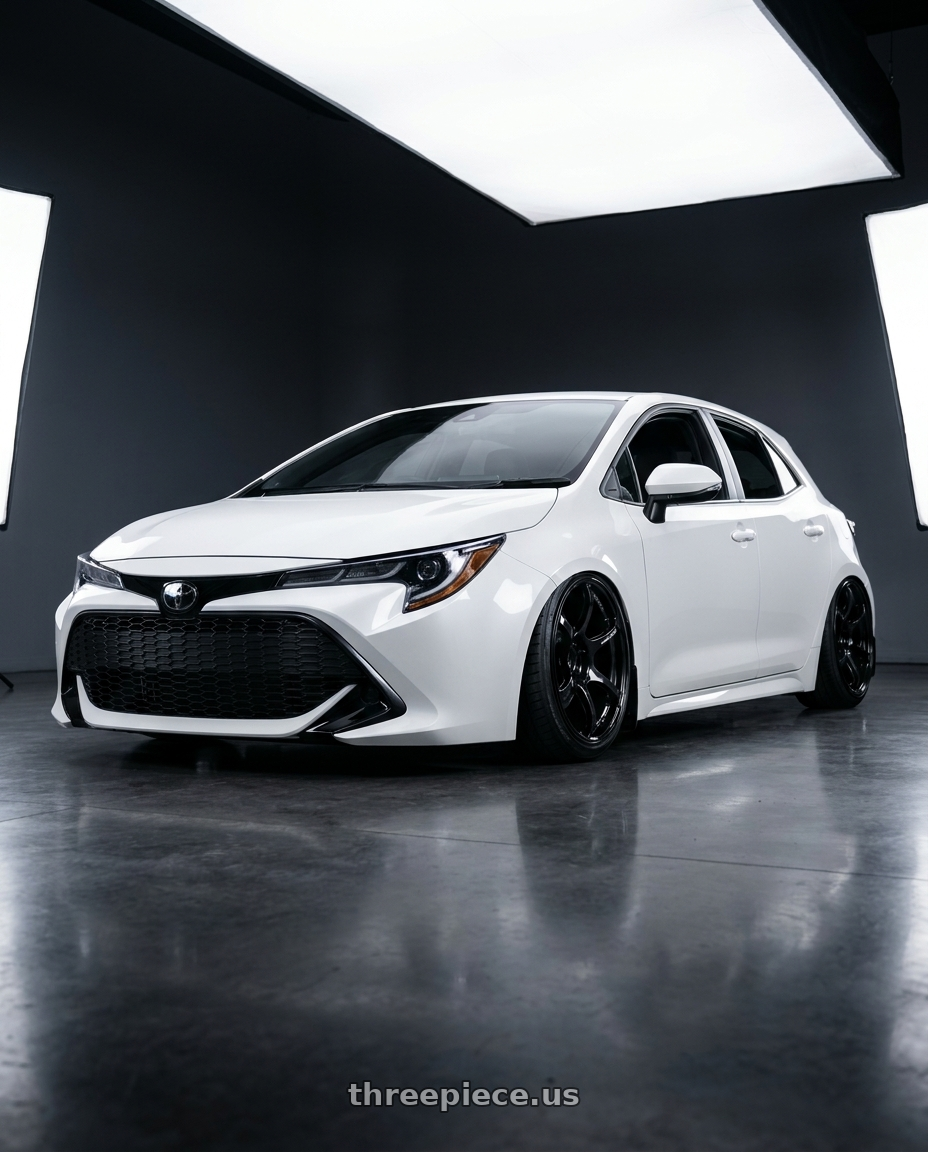 2023 Toyota Corolla Hatchback with Advan RGIII 5x114.3 18x10.5+25 Gloss Black wheels