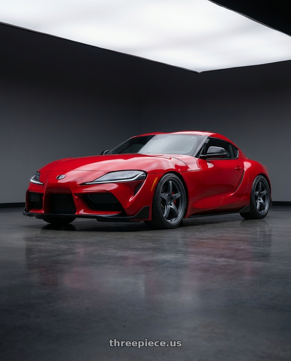 2023 Toyota GR Supra with Gram Lights 57CR 5x112 19x8.5+45 Gunblue II wheels