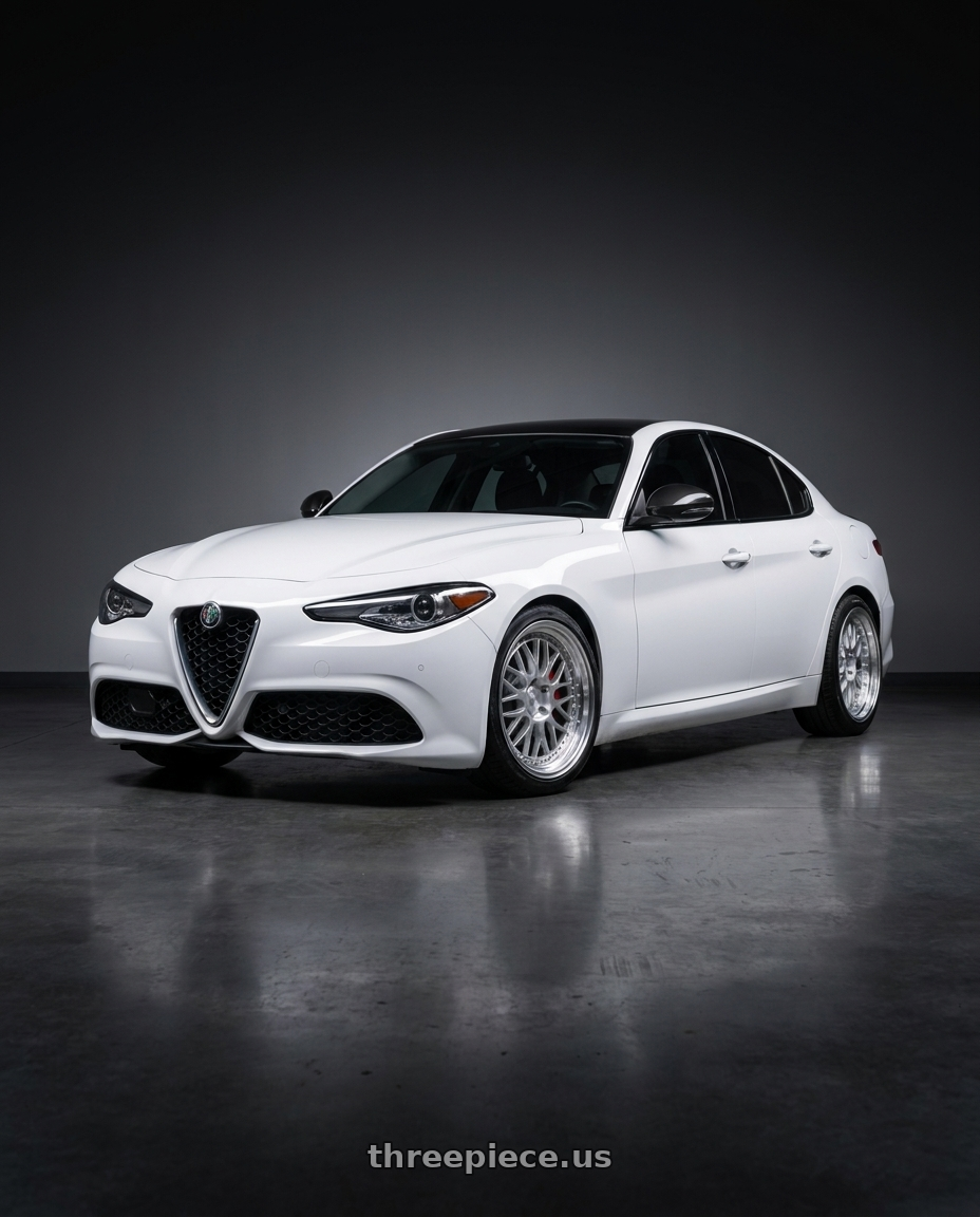 2020 Alfa Romeo Giulia Ti with ESR Wheels SR SERIES SR01 5x110 18x8.5 +30 Hyper Silver wheels