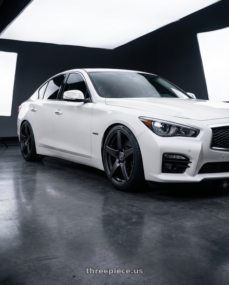 2020 Infiniti Q50 with Forgestar CF5 5x114.3 19x9 +35 Satin Black wheels