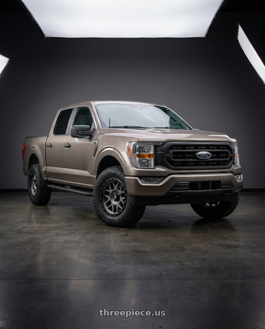 2013 Ford F-150 with XD XD127 BULLY 6X135 20X9 +0 MATTE GRAY BLACK RING wheels