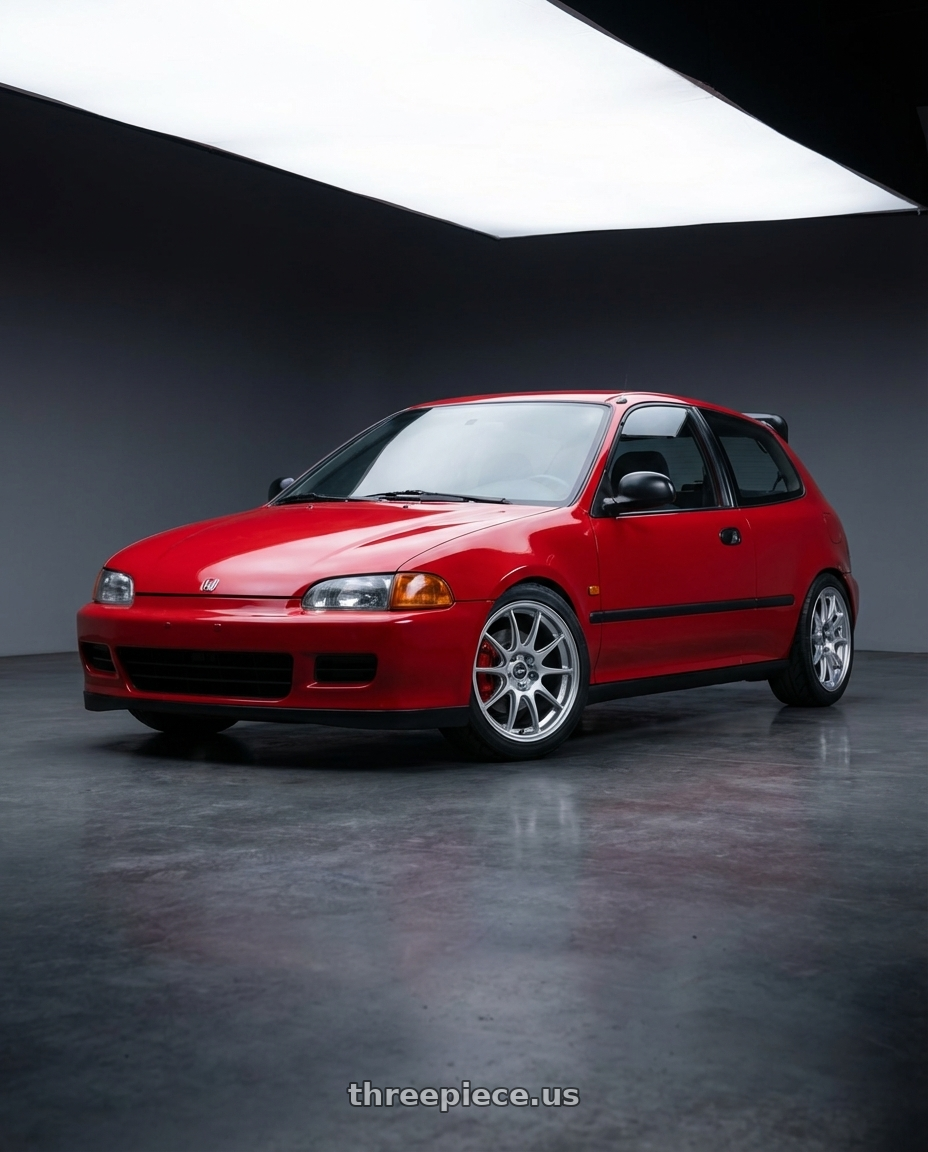 1993 Honda civic eg5 with Enkei PF01 4x100 16x7+43 Silver wheels