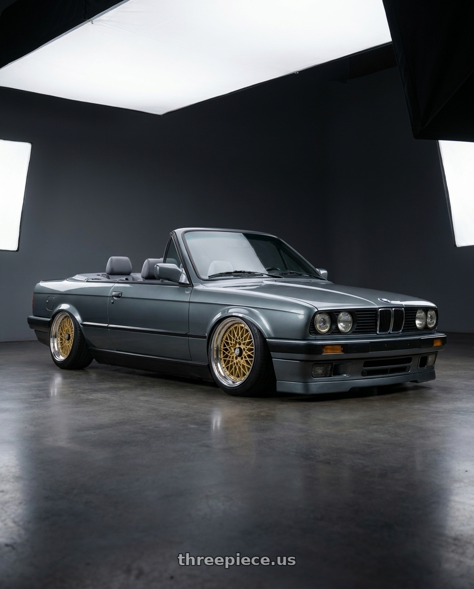1987 bmw 325ic delphin metallic with SSR Formula MESH 4X100 16X7+26 NR Disk Fm Gold wheels