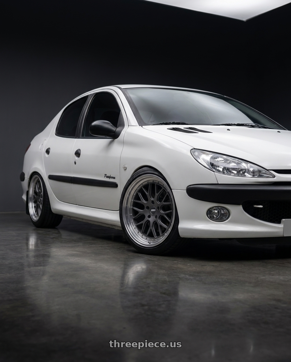 2011 Peugeot 206 SD roof with ESR Wheels CS SERIES CS01 5x108 18x8.5 +30 Matte Graphite wheels