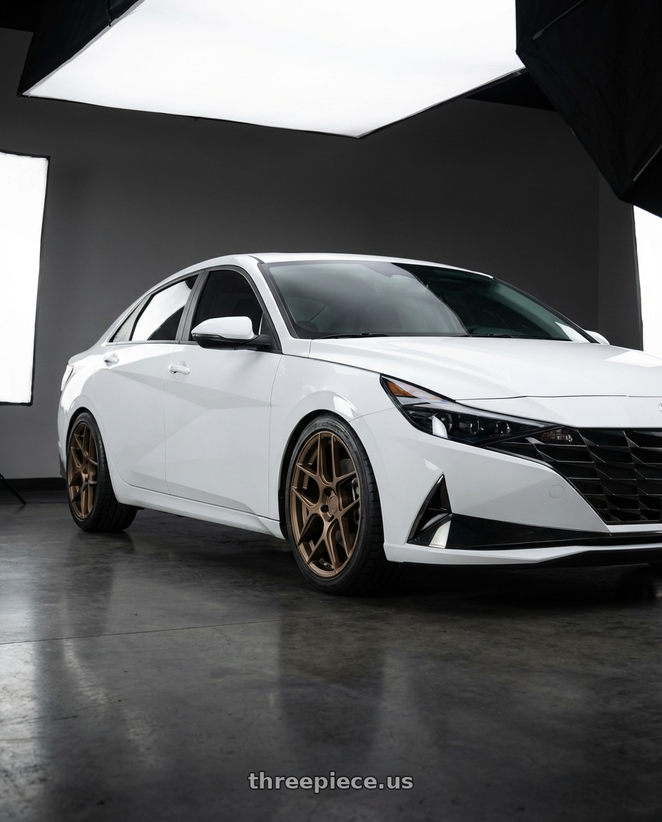2024 Hyundai Elantra N with Aodhan AFF2 5x114.3 19x8.5+35 Matte Bronze wheels