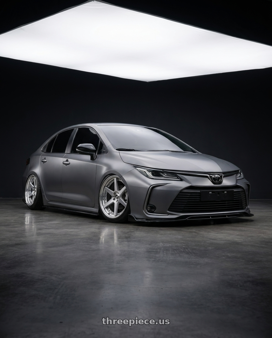 2022 Toyota altis with Work Zeast St1 5x100 18x7.5+0 S Disk Brush Silver Clear wheels