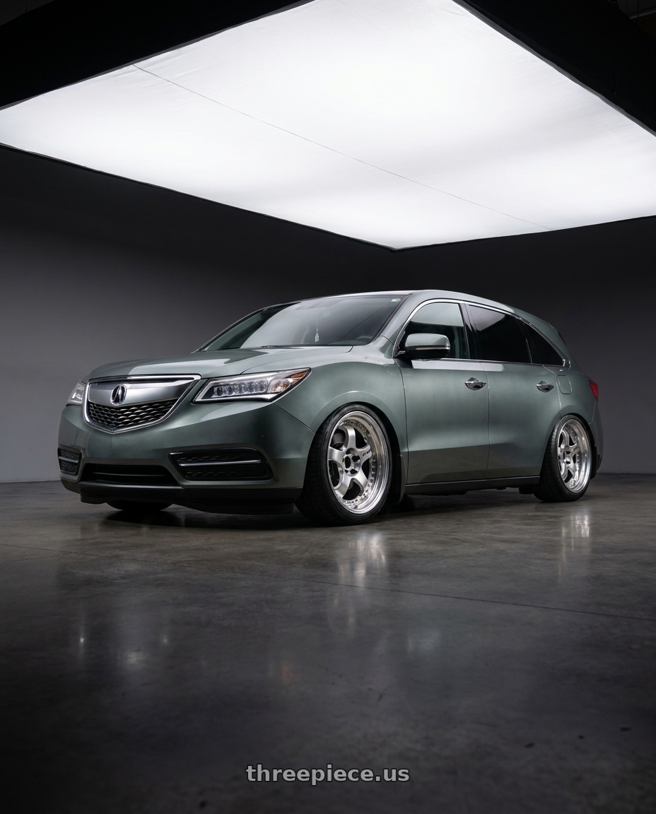 2014 Acura Mdx with Work Meister S1 3P 5x114.3 19x8+42 O Disk Bright Buff Finish wheels