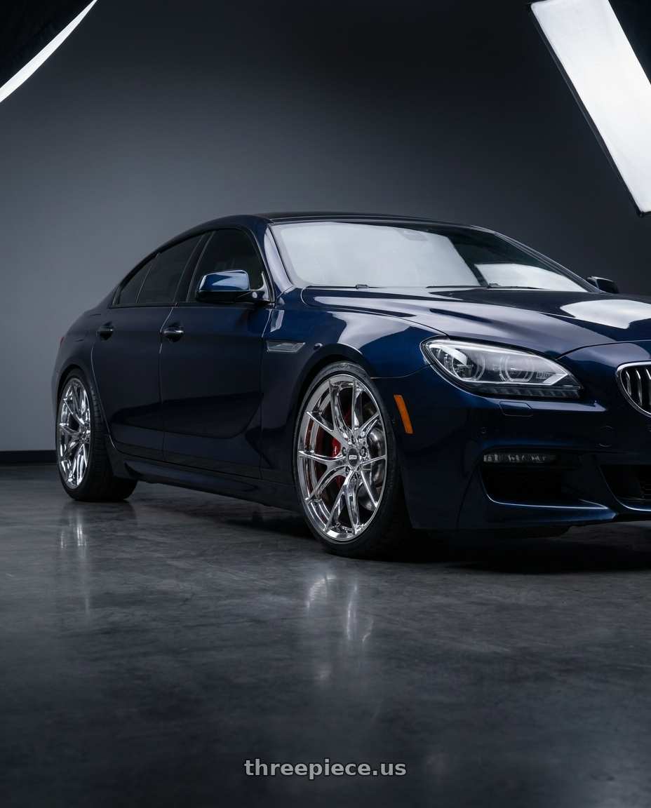 2013 bmw 640i gran coupe with ESR Wheels RF2 5x120 19x8.5 +30 Chrome wheels