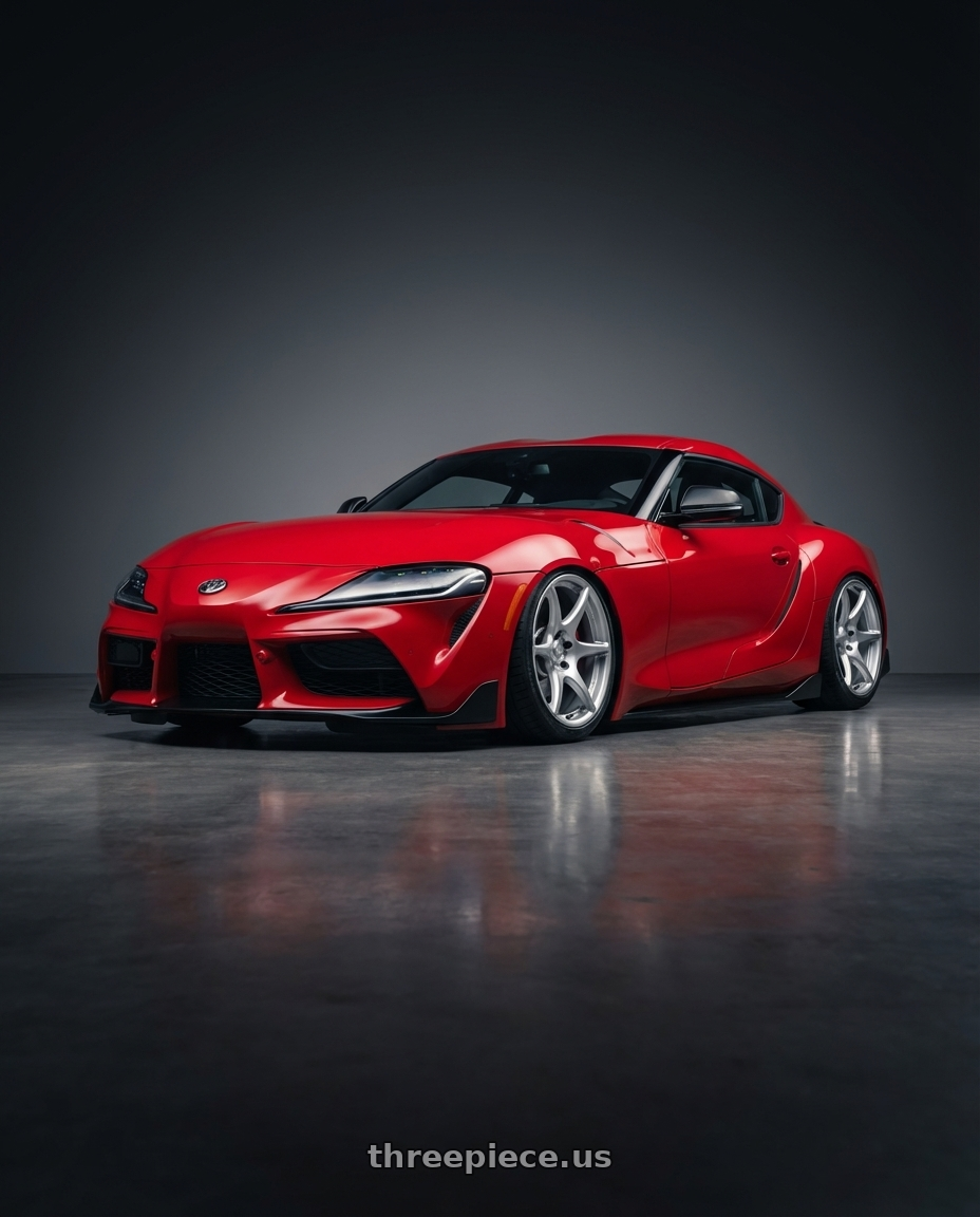 2023 Toyota GR Supra with Kansei K11S Tandem 5X112 19x9.5 22 Hyper Silver wheels